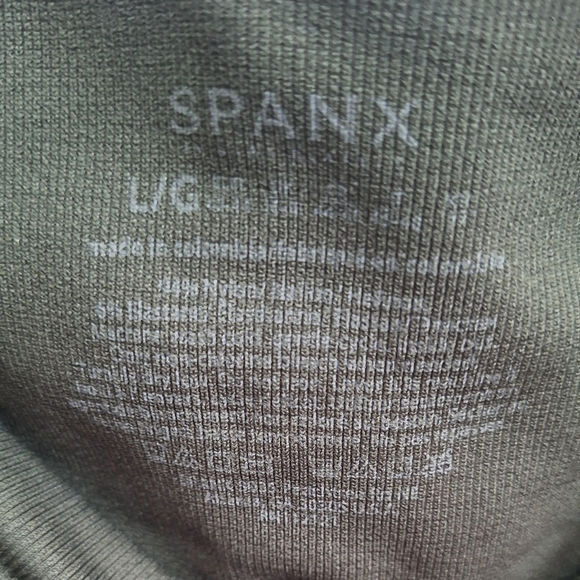 SPANX Look At Me High Rise Seamless Leggings Green Camo Activewaer Size L - Picture 5 of 5